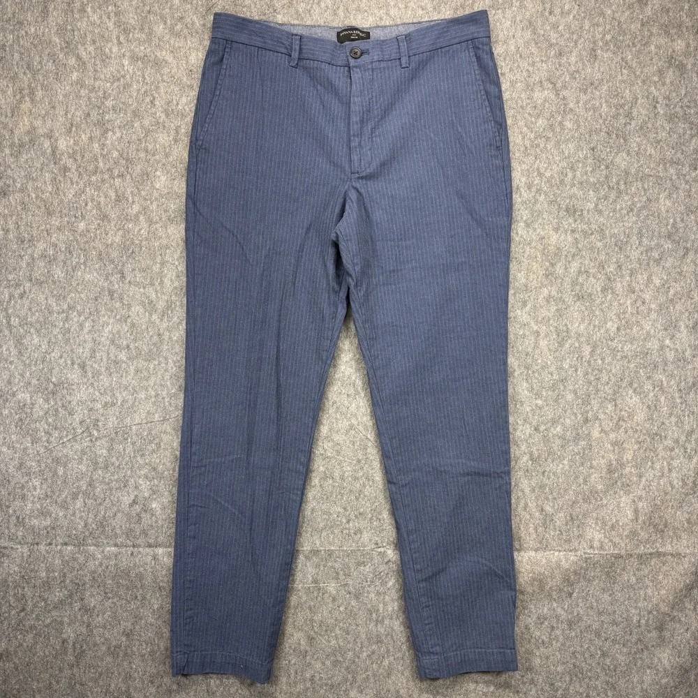 Banana Republic HBT Pants Men's 33x31 Slim Fit Blue Heritage Preppy‎ Americana